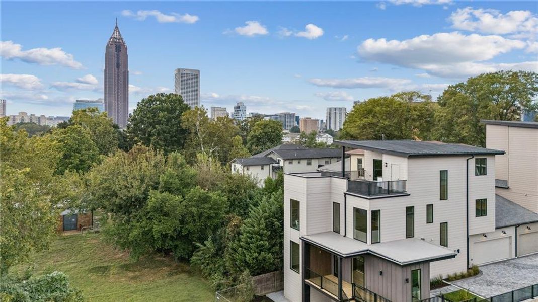 Exterior details and patio area of a home in , Atlanta (Image 32).