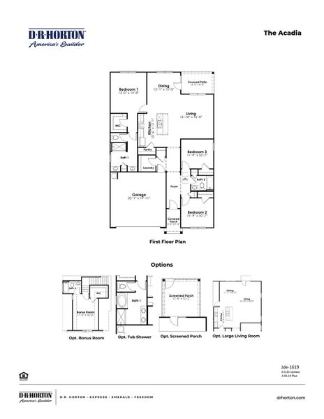 2D floor plan layout for the Acadia by D.R. Horton in Brunswick Plantation, Ash, NC (Image 3). 2D floor plan layout for the Acadia by D.R. Horton in Brunswick Plantation, Ash, NC (Image 3).