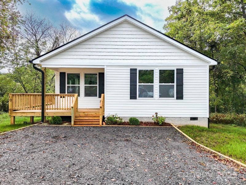 Front exterior of a new home in , Black Mountain, NC, highlighting curb appeal (Image 1).