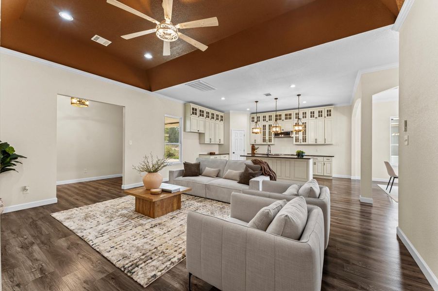 Furnished interior view inside a new home in , Huffman (Image 15).