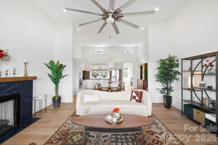 looking back toward the kitchen
