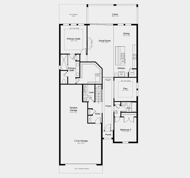 2D floor plan layout for the Florence by Taylor Morrison in Esplanade at Rivergrass, Immokalee, FL (Image 3). 2D floor plan layout for the Florence by Taylor Morrison in Esplanade at Rivergrass, Immokalee, FL (Image 3).