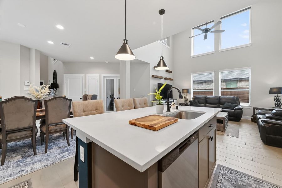 Large kitchen island