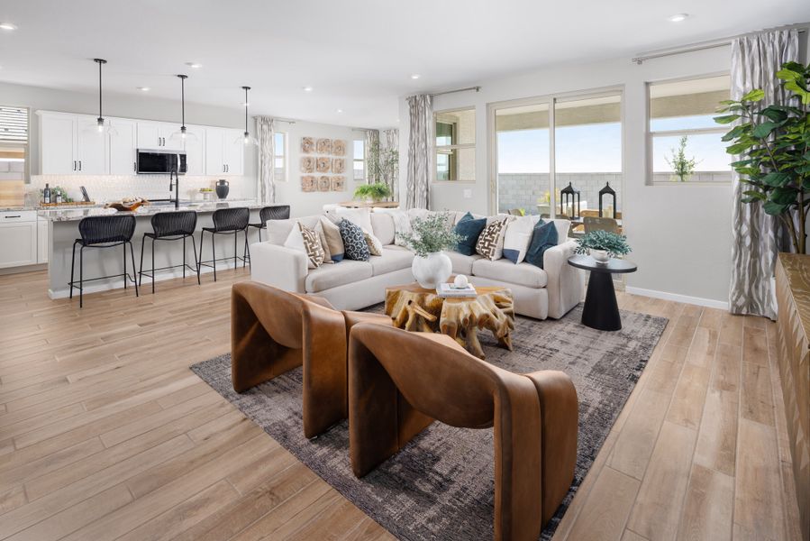 Furnished interior view inside a new home in Montana Vista: Summit, Buckeye (Image 8). Furnished interior view inside a new home in Montana Vista: Summit, Buckeye (Image 8).