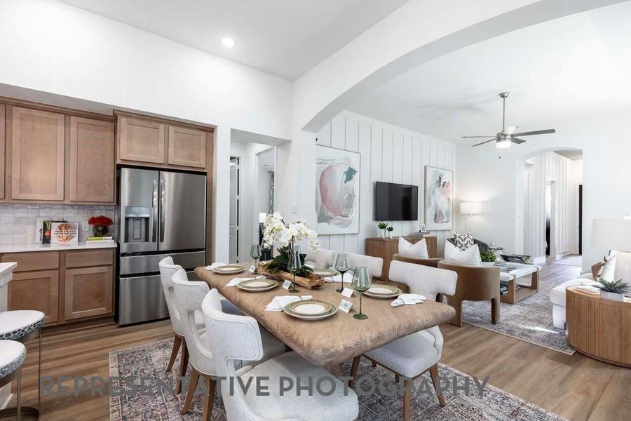 Furnished interior view inside a new home in Bridgeland, Cypress (Image 9). Furnished interior view inside a new home in Bridgeland, Cypress (Image 9).