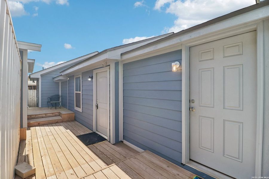 Exterior details and patio area of a home in , Bandera (Image 21).