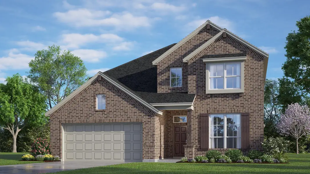Representative exterior photo of a completed home built from the Concept 2492 by Landsea Homes in Summer Crest, Fort Worth, TX (Image 6).