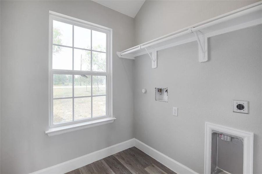 The in-home laundry room.