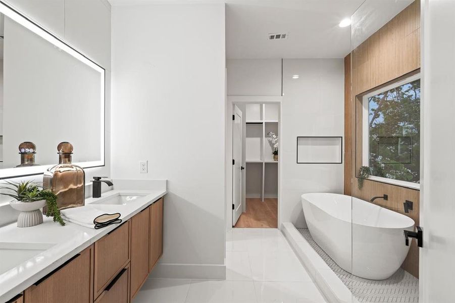 Furnished interior view inside a new home in , Dallas (Image 7).