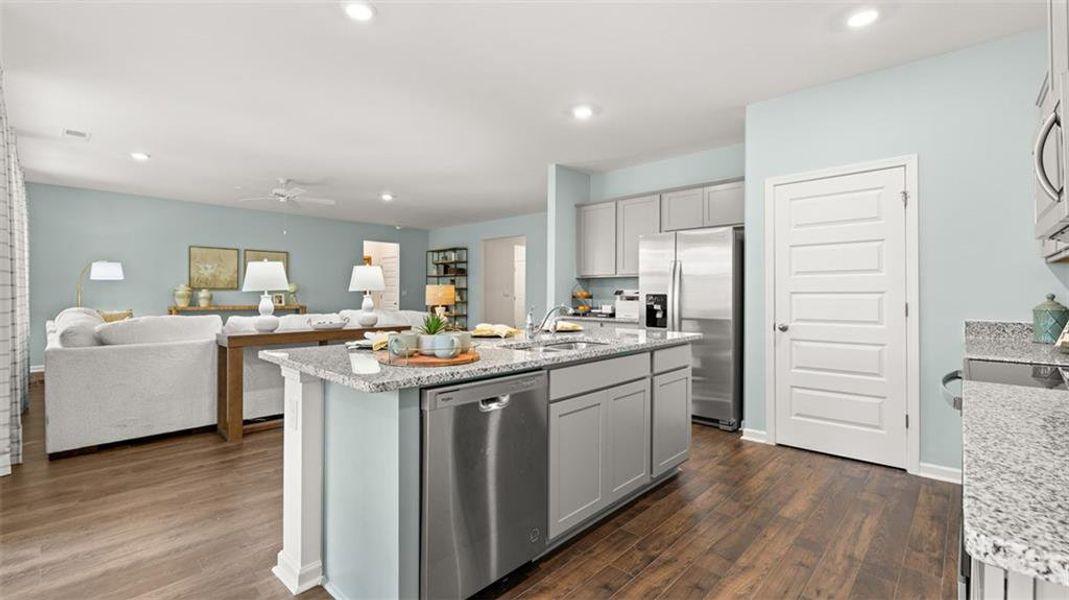 Furnished interior view inside a new home in Jackson Landing, Jefferson (Image 28).
