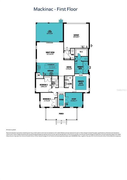 2D floor plan layout of this home in Celebration, Celebration, FL (Image 3).