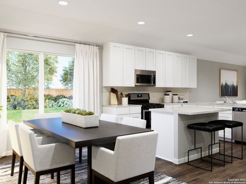 Furnished interior view inside a new home in Hunters Ranch, San Antonio (Image 15).