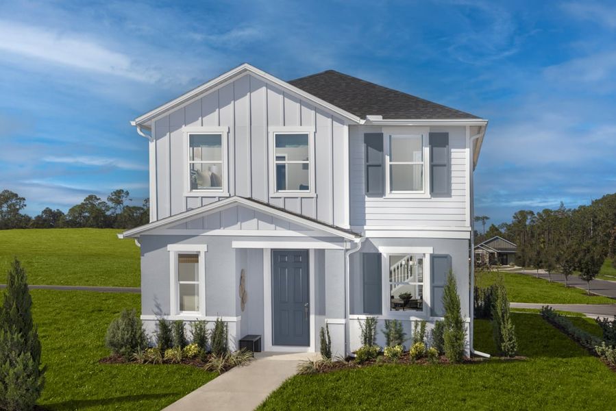 Representative exterior photo of a completed home built from the 1852 Modeled by KB Home in The Shores I, St. Cloud, FL (Image 15).