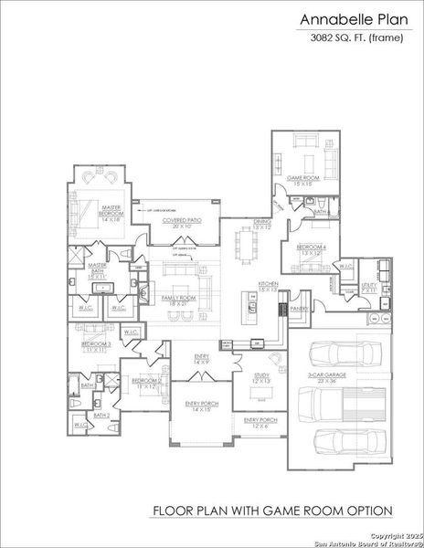 2D floor plan layout of this home in Paradise on the Guadalupe, Canyon Lake, TX (Image 2). 2D floor plan layout of this home in Paradise on the Guadalupe, Canyon Lake, TX (Image 2).