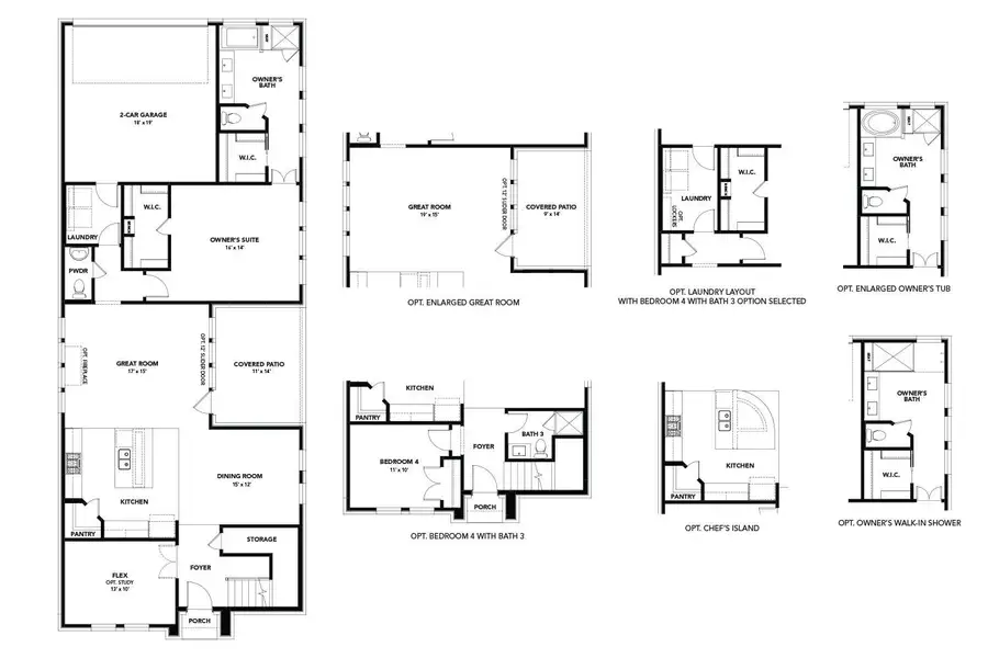 2D floor plan layout of this home in Flora, Hutto, TX (Image 4).