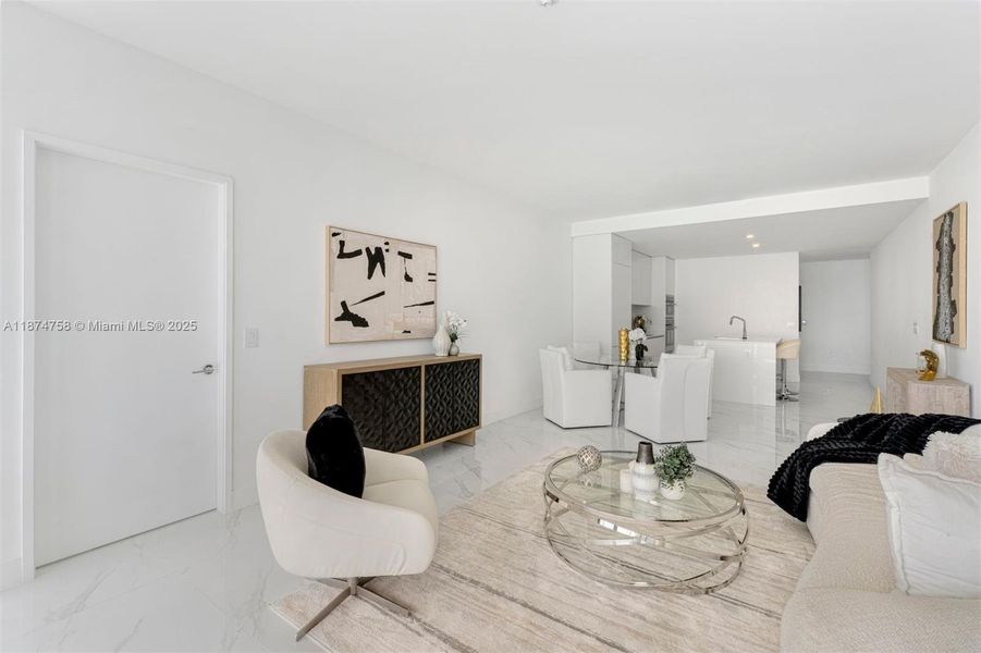 Furnished interior view inside a new home in , Miami (Image 12).