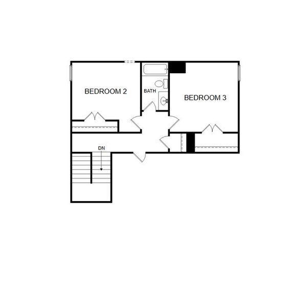 2D floor plan layout of this home in The Retreat at Browns Ridge, Newnan, GA (Image 3).