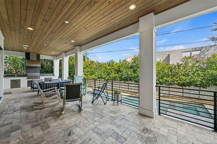 Exterior details and patio area of a home in , Tampa (Image 36).