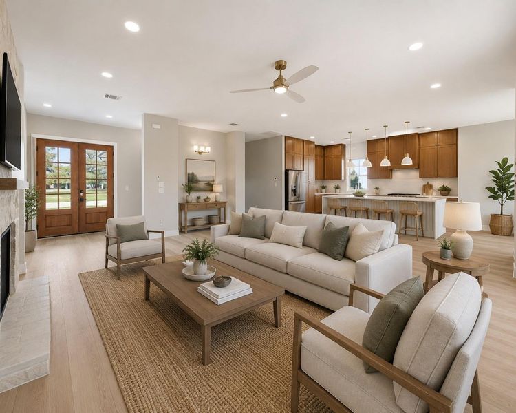 Furnished interior view inside a new home in , Tomball (Image 8). Furnished interior view inside a new home in , Tomball (Image 8).