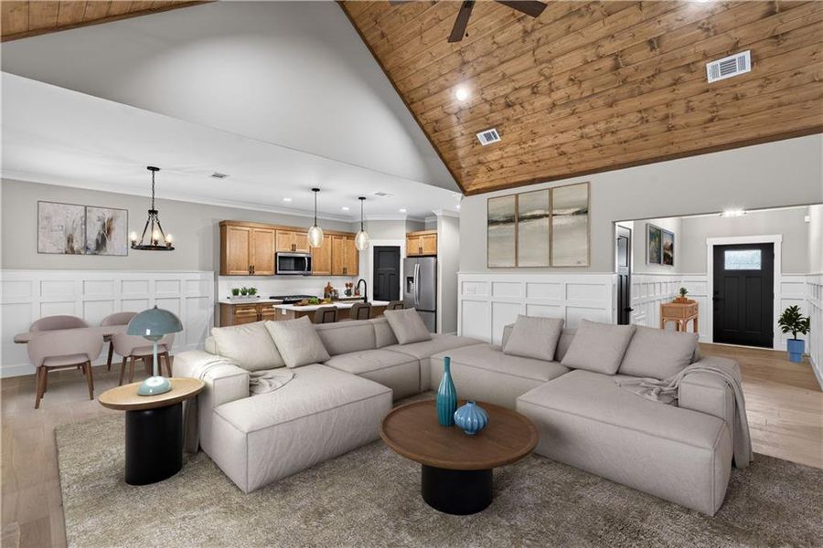 Furnished interior view inside a new home in , Ellijay (Image 15).