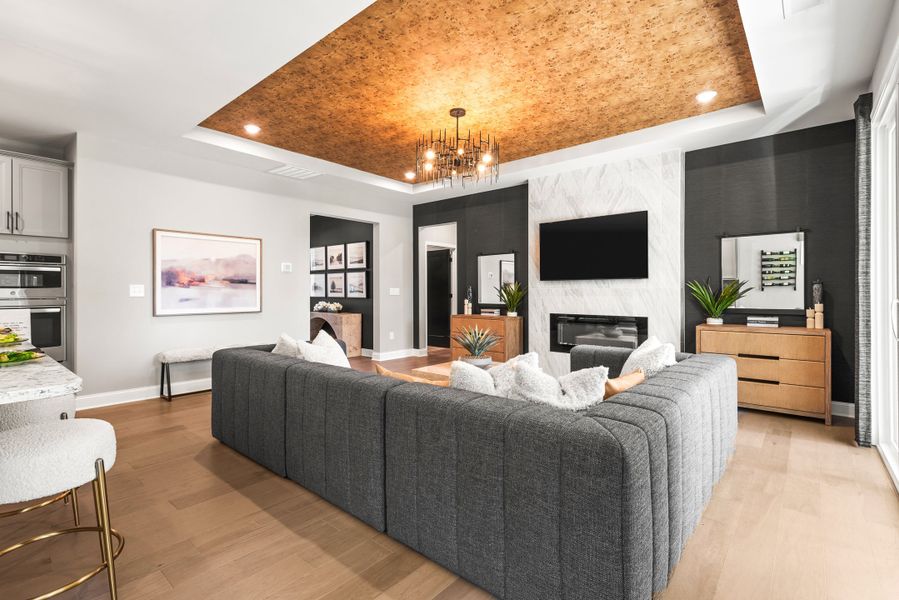 Representative furnished interior of a home built from the Maxwell by Fischer Homes in Easton Park, Dallas (Image 12).