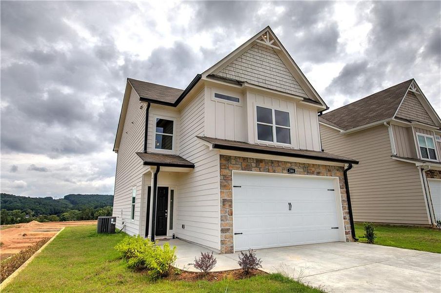 Front exterior of a new home in , Cartersville, GA, highlighting curb appeal (Image 14). Front exterior of a new home in , Cartersville, GA, highlighting curb appeal (Image 14).
