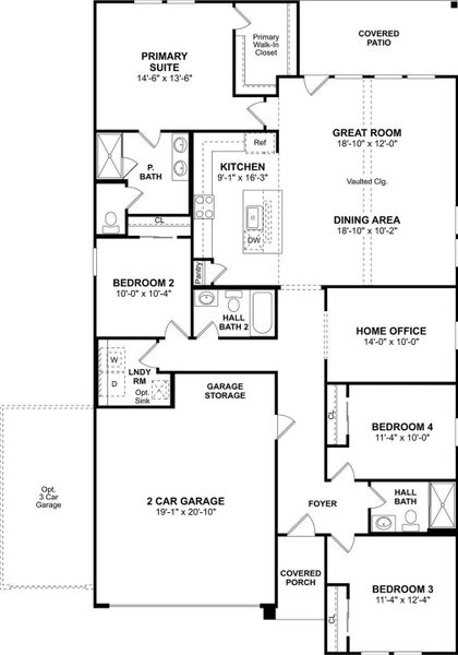 The Passionflower II floor plan by K. Hovnanian Homes. 1st Floor shown. *Prices, plans, dimensions, features, specifications, materials, and availability of homes or communities are subject to change without notice or obligation.