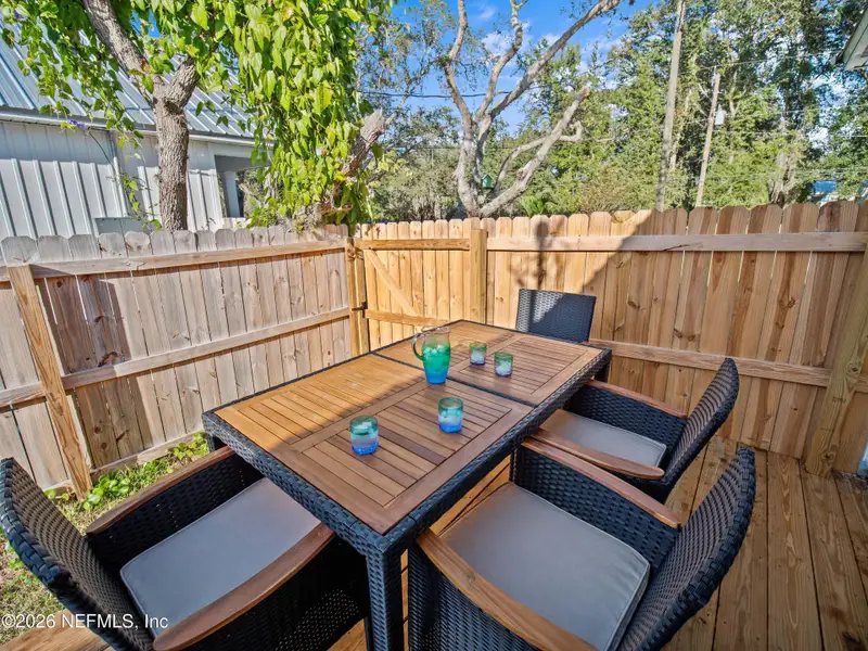 Exterior details and patio area of a home in , St. Augustine (Image 3). Exterior details and patio area of a home in , St. Augustine (Image 3).