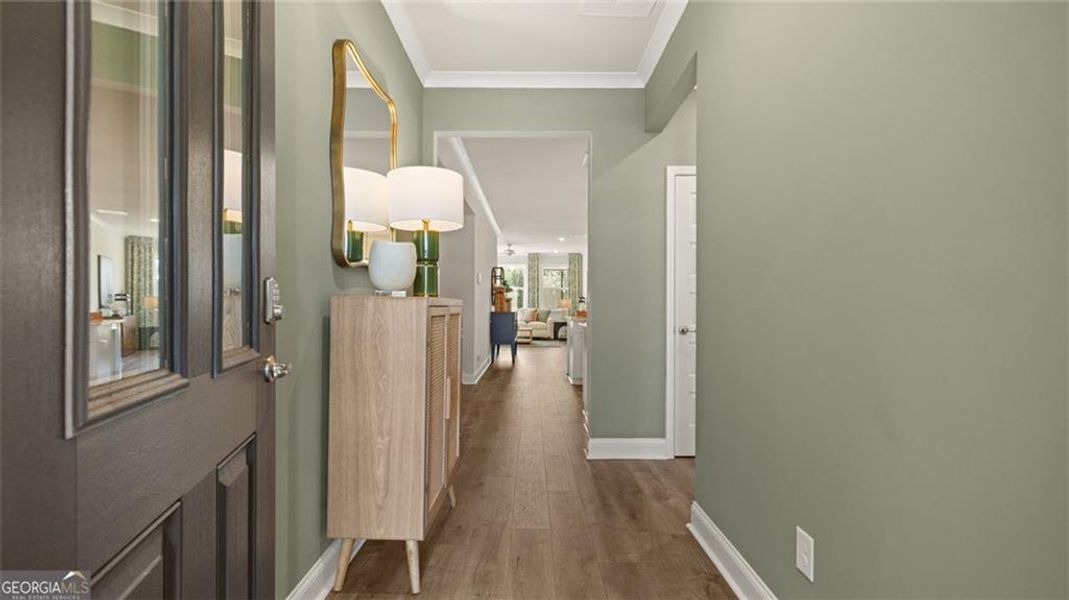 Furnished interior view inside a new home in Oak Ridge Meadows - Active Adult, Locust Grove (Image 13). Furnished interior view inside a new home in Oak Ridge Meadows - Active Adult, Locust Grove (Image 13).