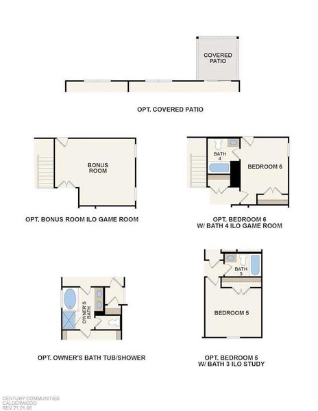 2D floor plan layout of this home in Blue Sky Meadows, Monroe, NC (Image 3).
