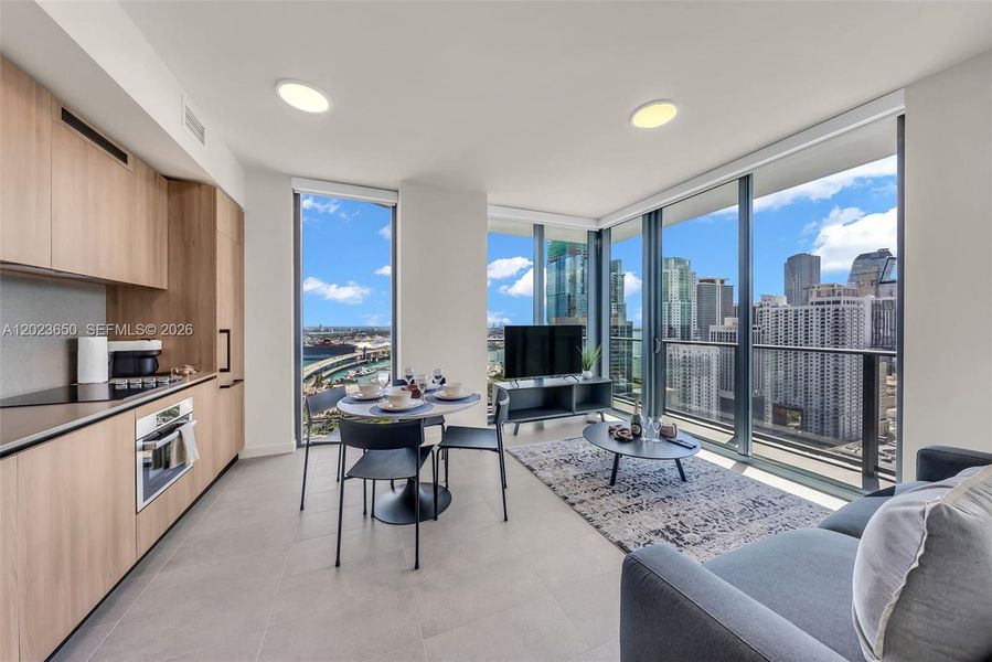 Furnished interior view inside a new home in , Miami (Image 31).