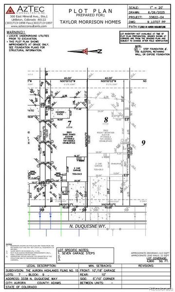 3338 N Duquesne Way Preliminary Plot Plan