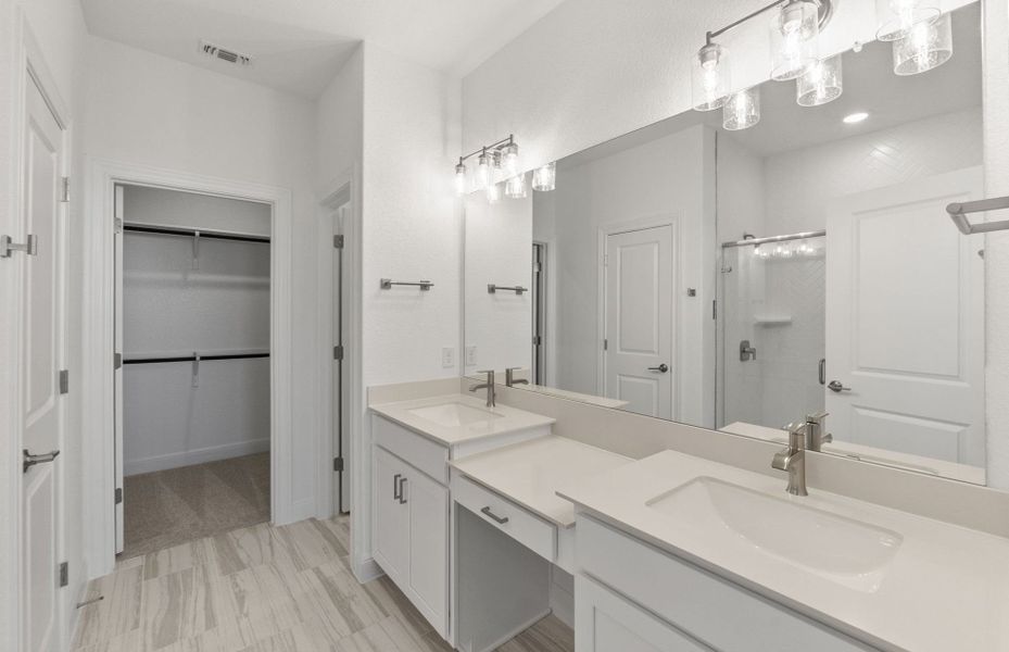 Furnished interior view inside a new home in Saddleback at Santa Rita Ranch, Liberty Hill (Image 8). Furnished interior view inside a new home in Saddleback at Santa Rita Ranch, Liberty Hill (Image 8).