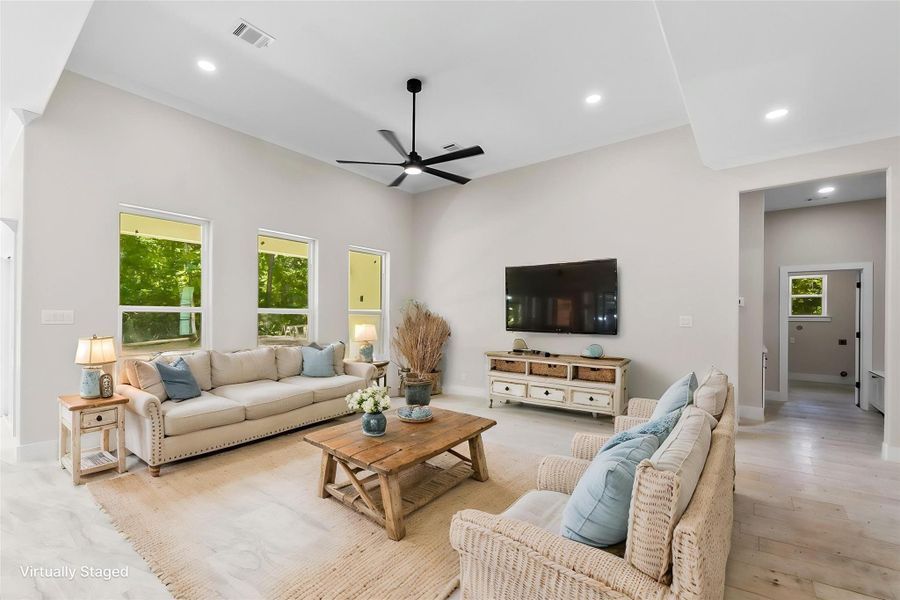 Virtually stated living room