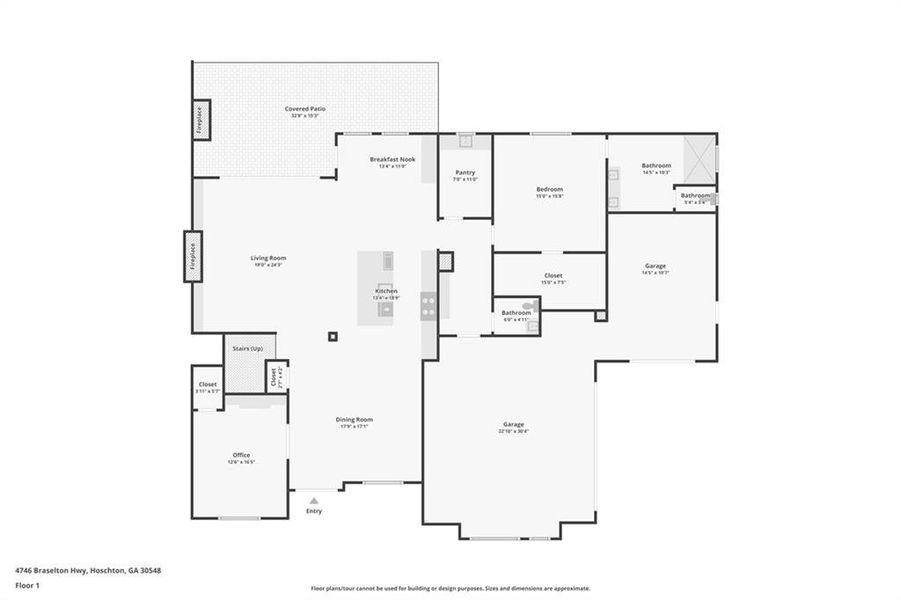 2D floor plan layout of this home in , Hoschton, GA (Image 5).
