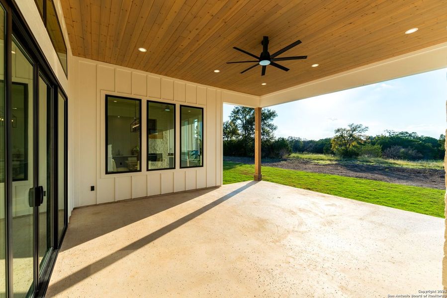 Exterior details and patio area of a home in , Bandera (Image 29).