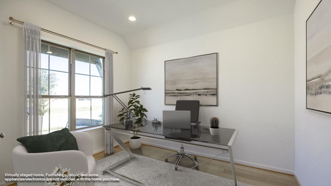 Furnished interior view inside a new home in Lariat 45', Liberty Hill (Image 7).