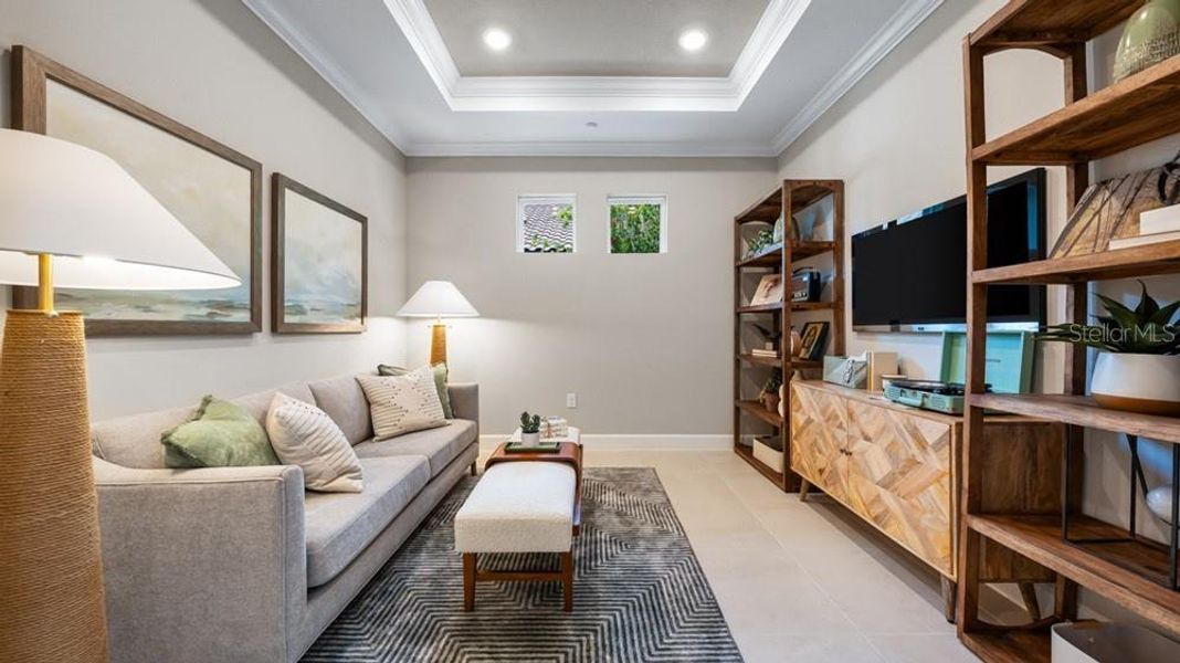 Furnished interior view inside a new home in Esplanade at Wiregrass Ranch, Wesley Chapel (Image 8). Furnished interior view inside a new home in Esplanade at Wiregrass Ranch, Wesley Chapel (Image 8).
