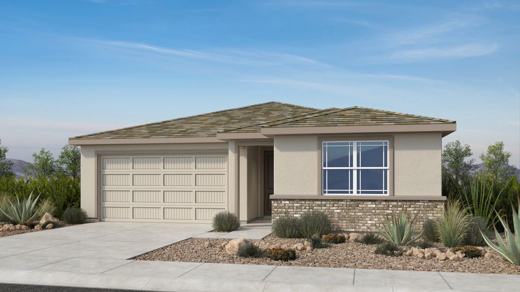 Representative exterior photo of a completed home built from the Fairway by Taylor Morrison in Artisan at Asante Vista Collection, Surprise, AZ (Image 10).