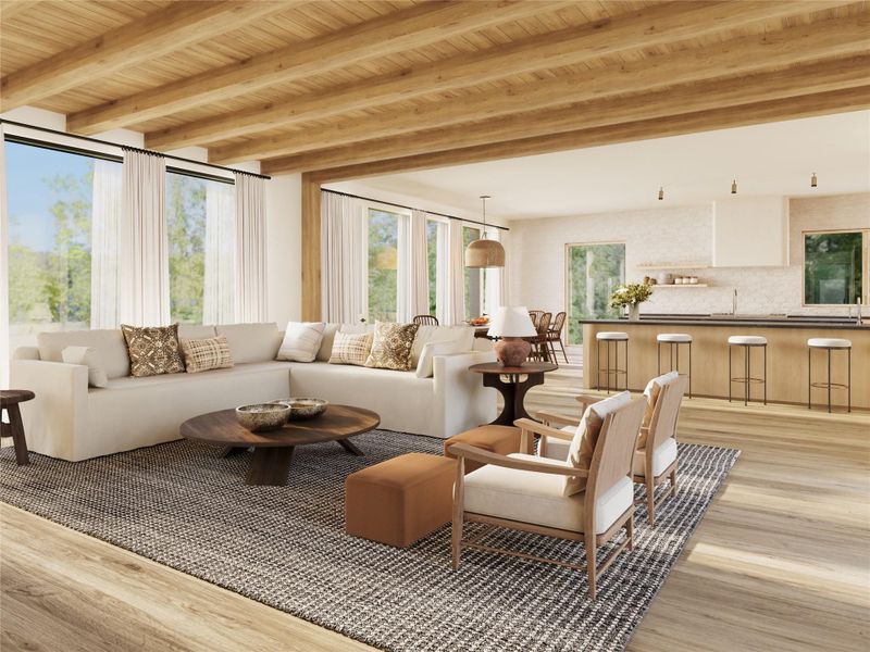 Furnished interior view inside a new home in , Spicewood (Image 11).