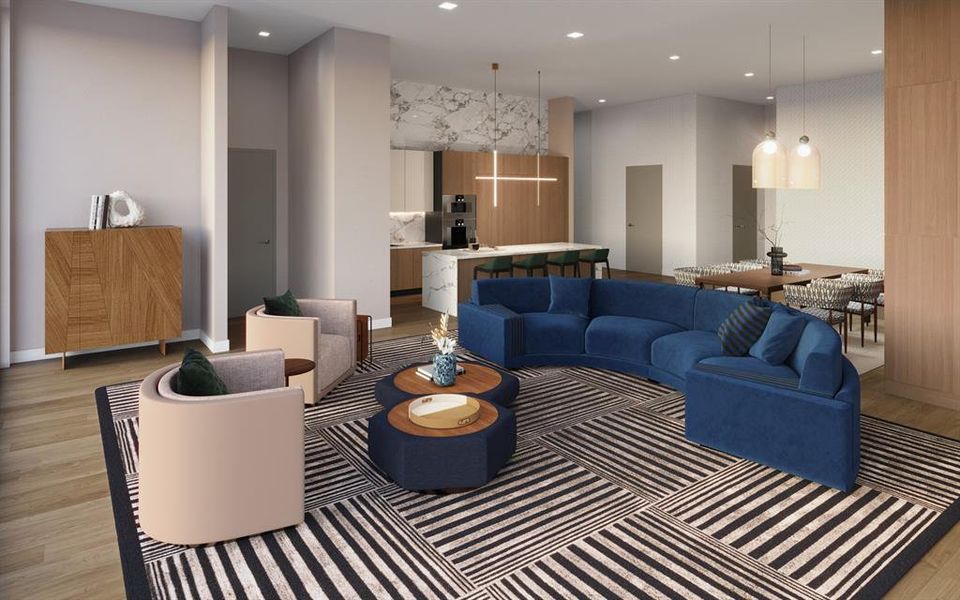 Fendi furniture virtually staged renderings.