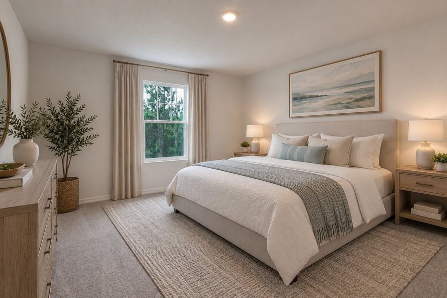 Spacious and Relaxing Primary Bedroom in Central Florida Home