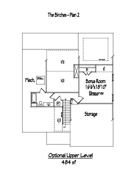 2D floor plan layout for the The Magnolia by RaLin in The Birches on Maple, Carrollton, GA (Image 3).