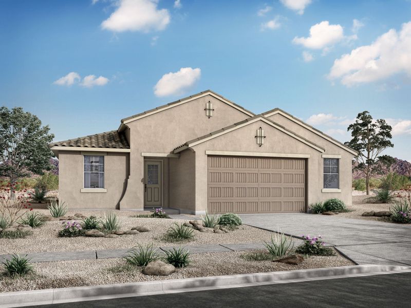 Representative exterior photo of a completed home built from the Mercury by Mattamy Homes in Pinnacle at San Tan Heights, San Tan Valley, AZ (Image 21).