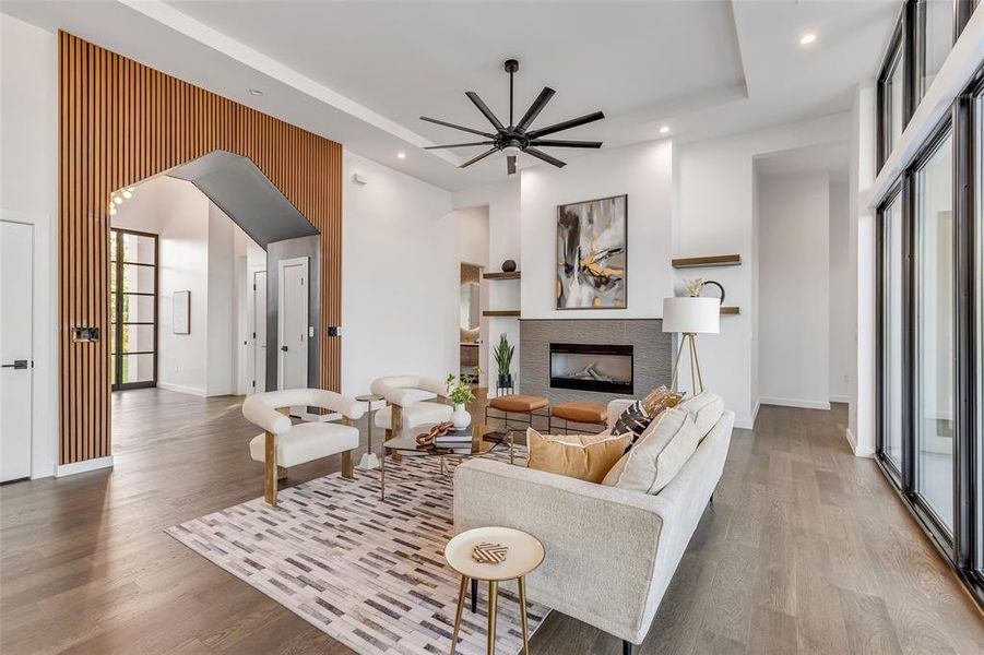 Experience the ultimate in open-concept living with this expansive great room, seamlessly connecting indoor and outdoor spaces for year-round enjoyment.