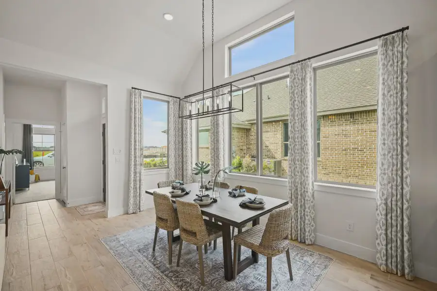 Representative furnished interior of a home built from the Tanlay by Chesmar Homes in Jordan Ranch Chateau and Courtyard, Fulshear (Image 4).