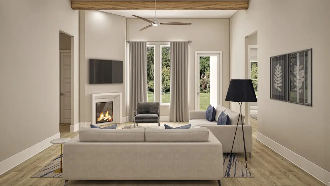 Representative furnished interior of a home built from the Alder by Beazer Homes in Cibolo Crossing, Universal City (Image 4). Representative furnished interior of a home built from the Alder by Beazer Homes in Cibolo Crossing, Universal City (Image 4).