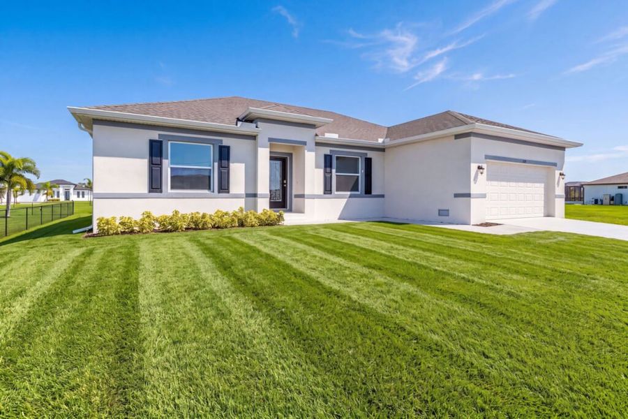 Exterior details and patio area of a home in Cape Coral, Cape Coral (Image 3).