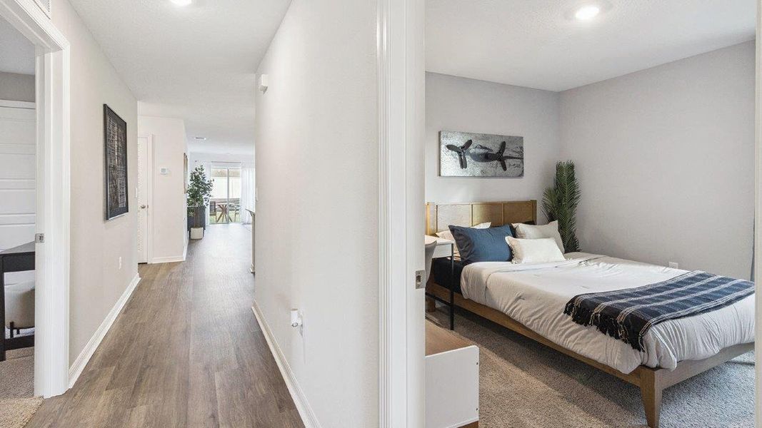 Furnished interior view inside a new home in Leoma's Landing, Lake Wales (Image 16). Furnished interior view inside a new home in Leoma's Landing, Lake Wales (Image 16).