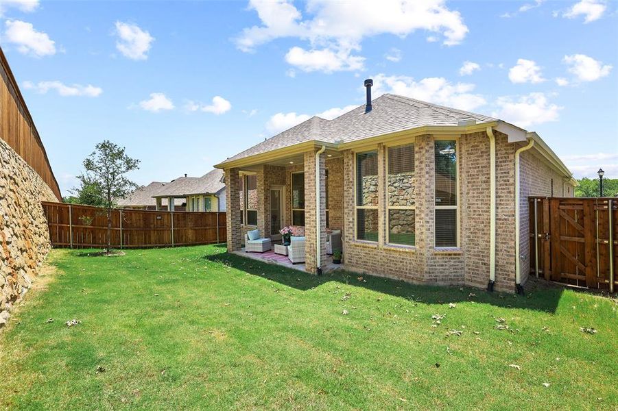 Home has a right-sized backyard Home has a right-sized backyard